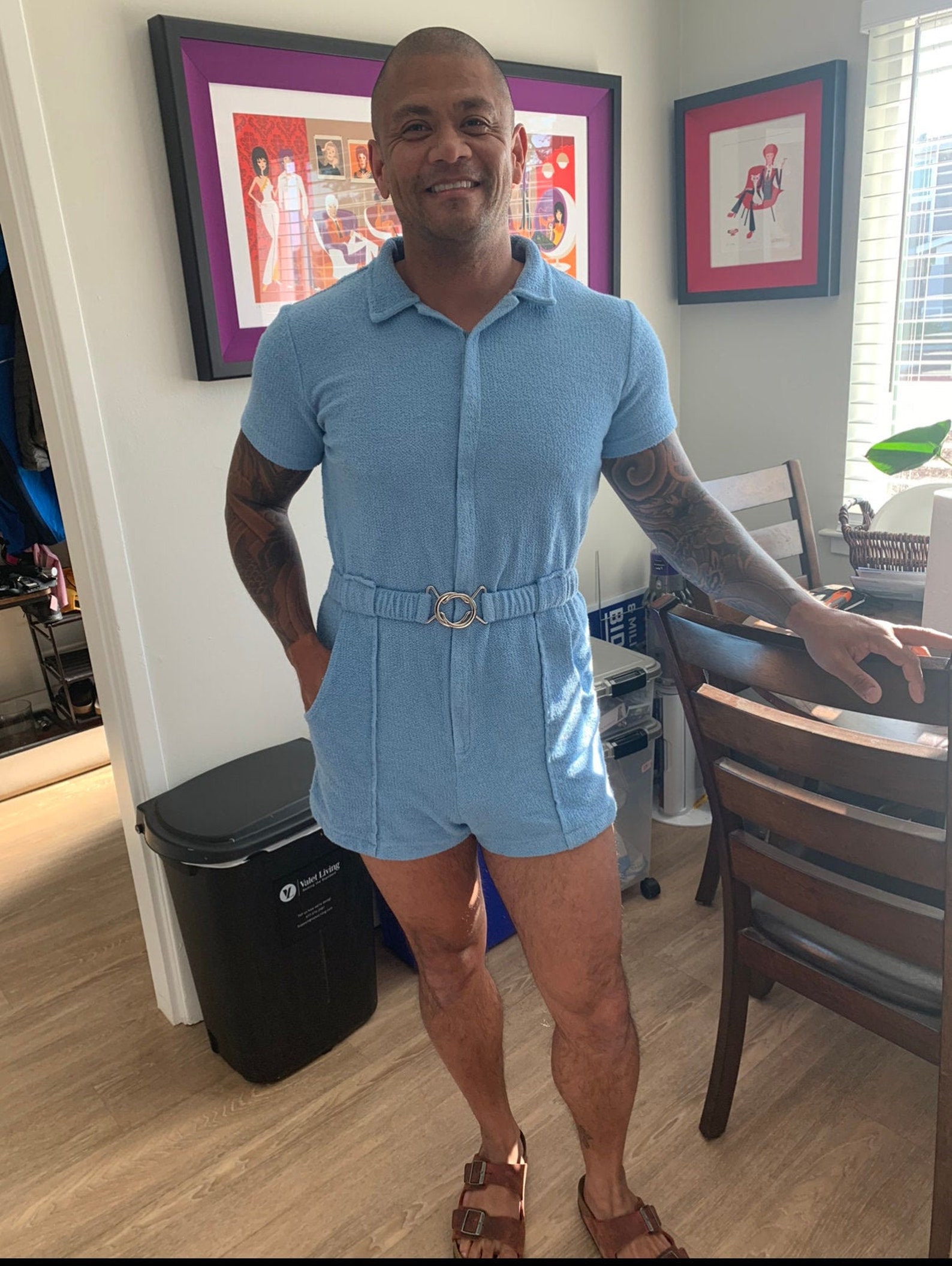 James Bond Blue Terrycloth Goldfinger Romper Etsy