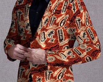 Tiki Oasis 25th Anniversary Island Blazer Jacket in Green - Made to Order