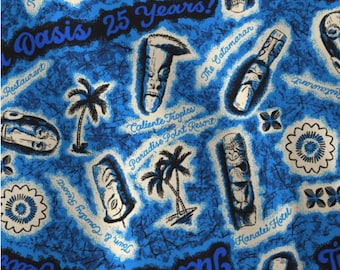 Tiki Oasis 25th Anniversary Caftan - Spoonflower Modern Jersey Knit in Blue