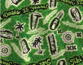 Tiki Oasis 25th Anniversary Caftan - Spoonflower Modern Jersey Knit in Green