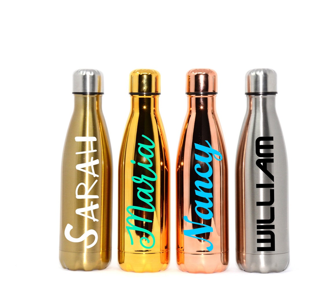 Custom Vacuum Sealed Stainless Steel Water Bottle Etsy