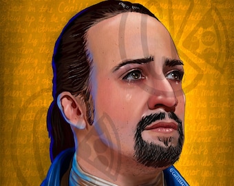 Impresión artística de Broadway de Alexander Hamilton Lin-Manuel Miranda