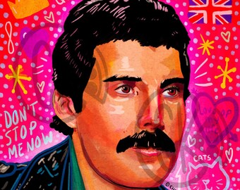 Freddie Mercury Queen Art Print