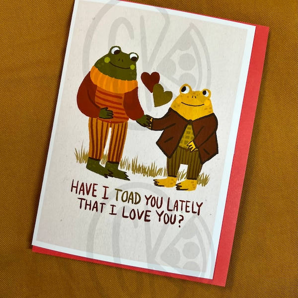 Frog and Toad Valentine Greeting Card Art Print