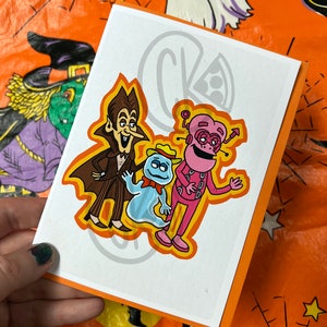 Monster Cereals Halloween Greeting Card Art Print