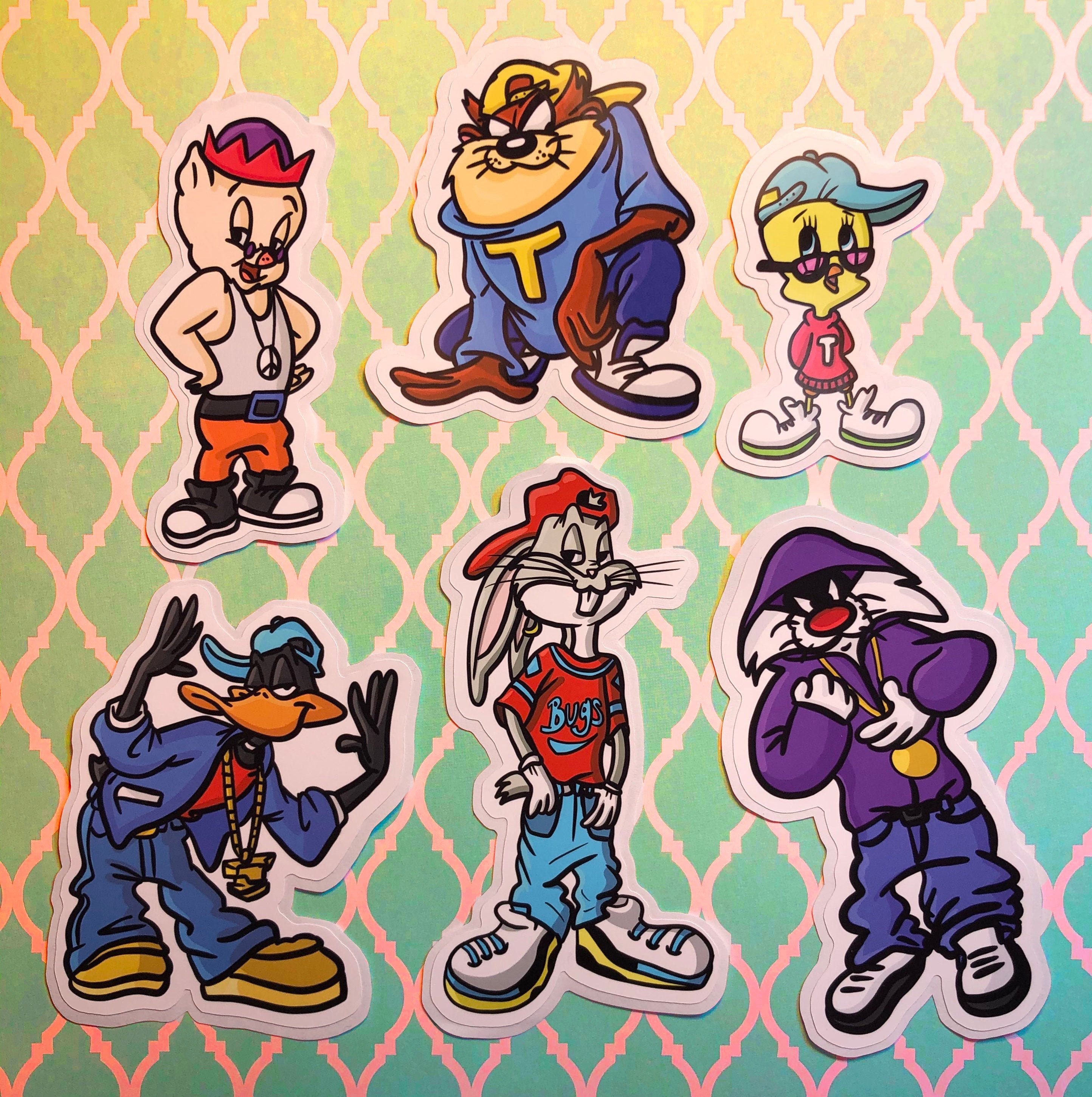 Thugz Bunny & Friends 90's Hip Hop Looney Tunes Stickers - Etsy