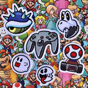 Racing Kart 64 Sticker Pack Nintendo Mario Kart