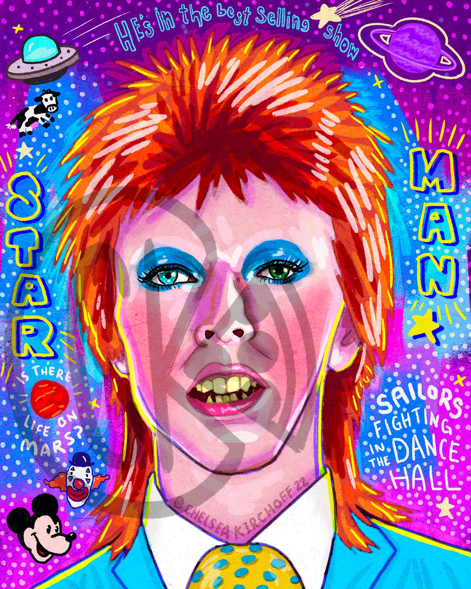 David Bowie Life on Mars Art Print - Etsy