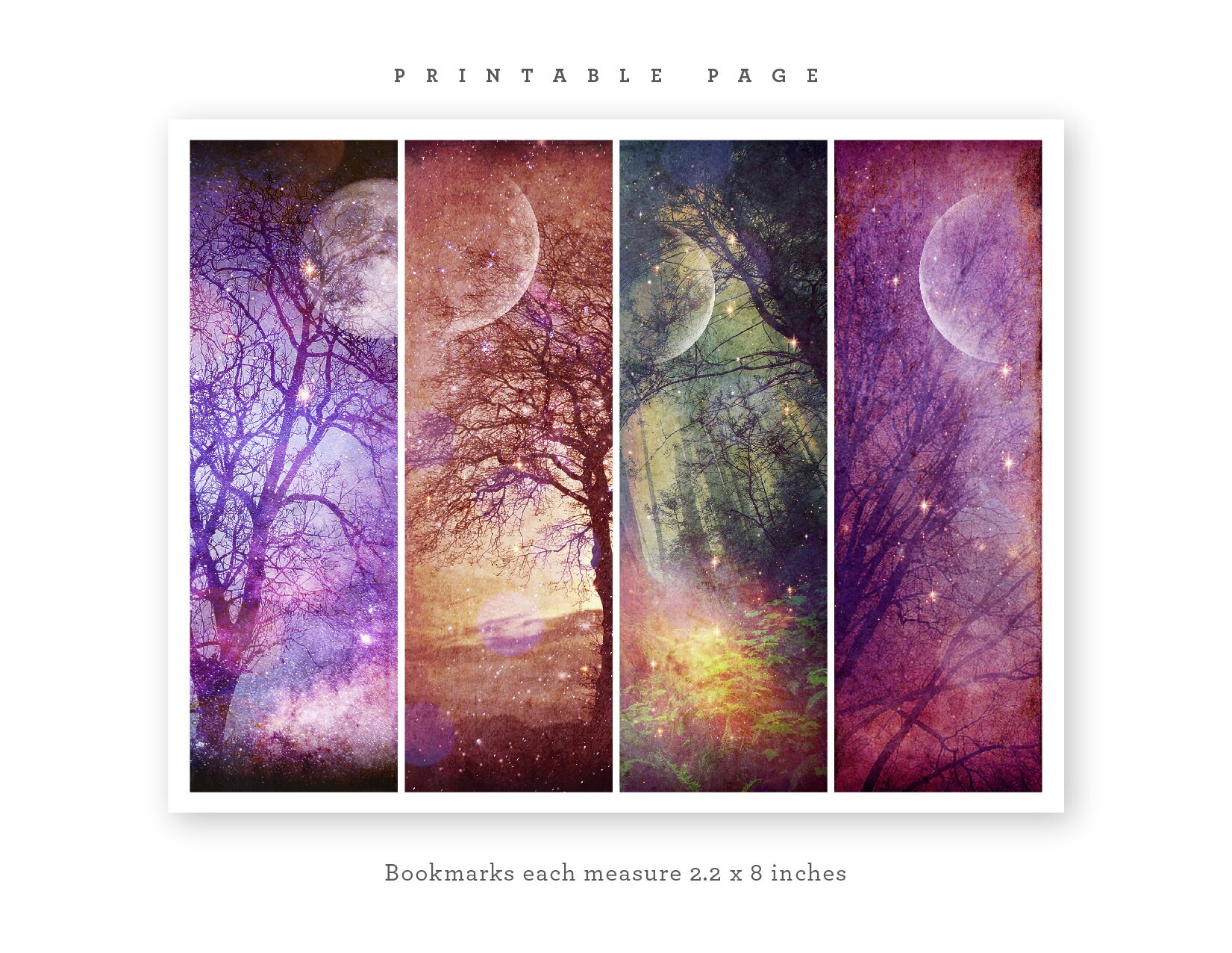 enchanted forest printable bookmarks printable magical