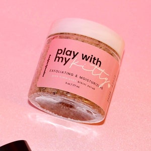 Play With My Kitty | Bikini Area Yoni Scrub | Brightening | Lavender Rose Chamomile Infused | Himalayan Pink Salt