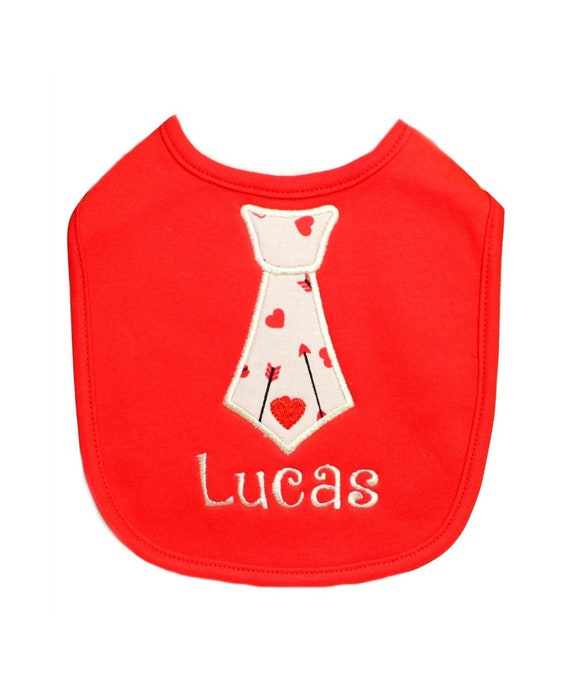 red baby bib