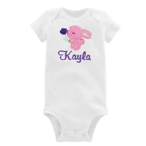 Easter Baby Girl Bunny Outfit Personalized with Name