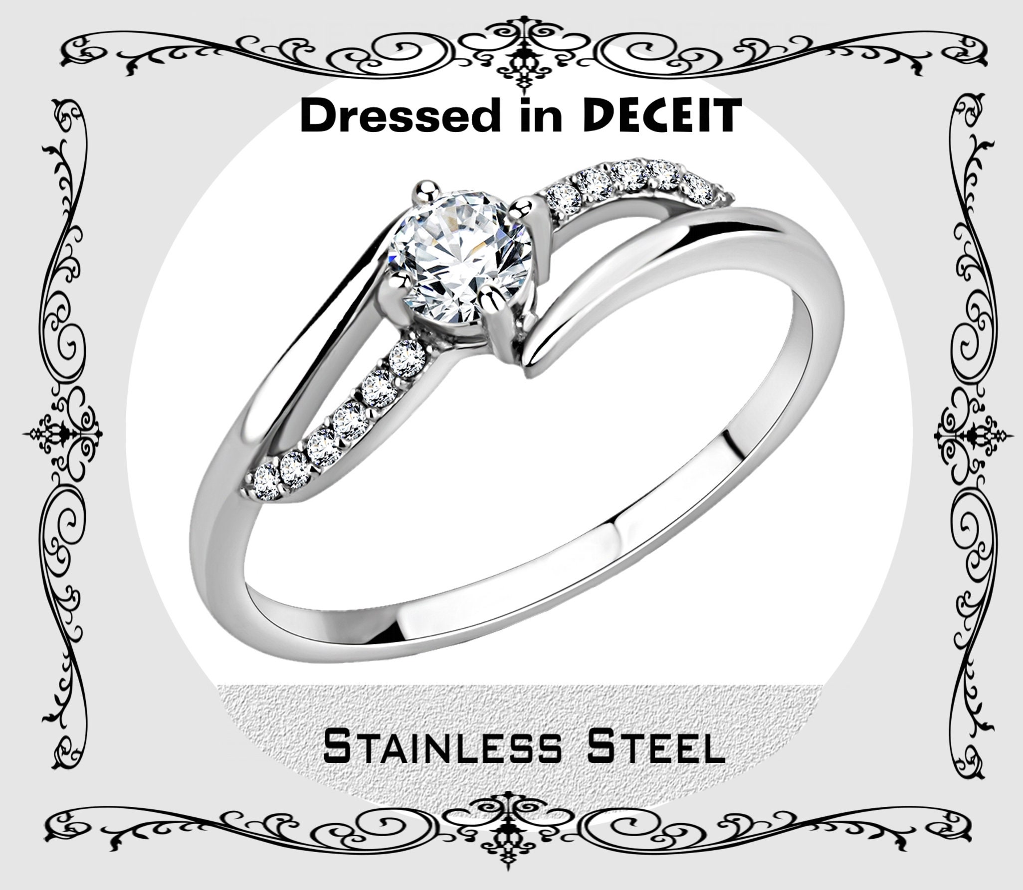 Stainless steel online bridal rings
