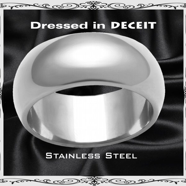 Comfort Fit Band 8MM Stainless Steel High Polished Engagement Ring Promise Size 5-13  "Free Gift Box and Organza Bag"