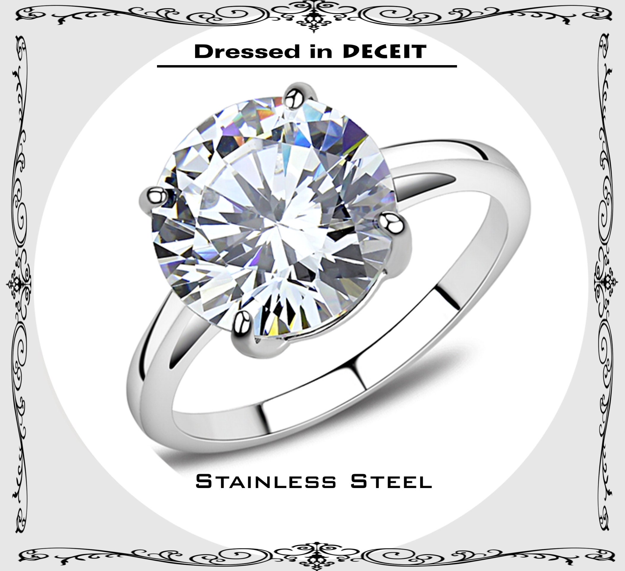 Stainless steel bridal rings deals