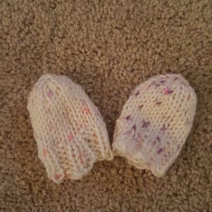 knitted Baby Mittens set newborn infant mitts
