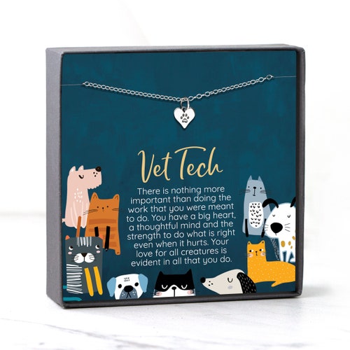 Vet Tech Necklace Thank You Gift vet Tech Jewelry Etsy