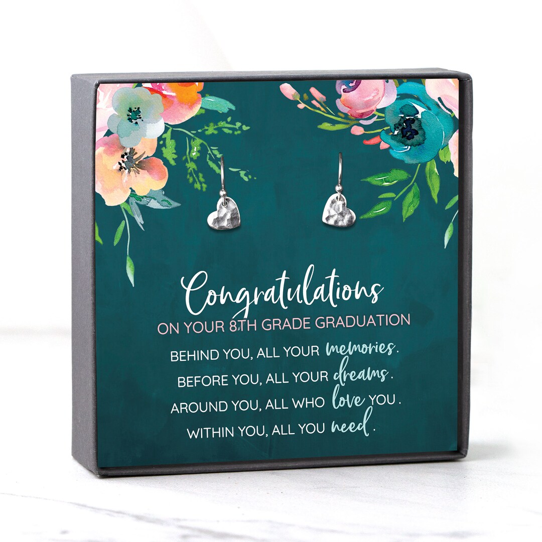 8th Grade Graduation Gift for Her Tiny Sterling Silver Heart - Etsy