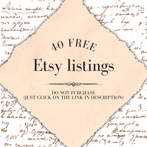 Get 40 free Etsy listings - link in description - product listings free - open a new etsy shop - free product listings - free etsy listings