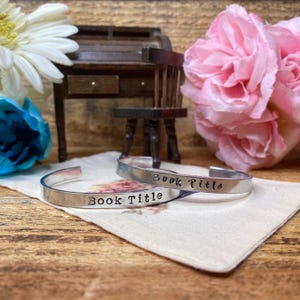 Custom Personalized Book Title Bracelet for Authors - gift for author - self published author - Book lover gift - author gift - bookish gift