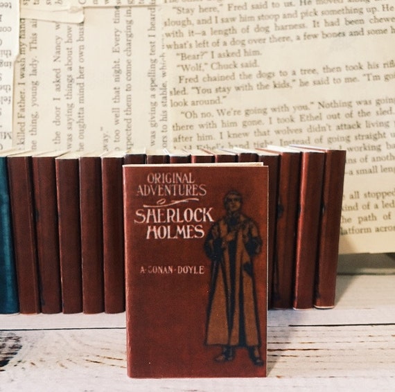 SHERLOCK HOLMES mini book keychain bookish gifts Arthur Conan Doyle  unique gifts