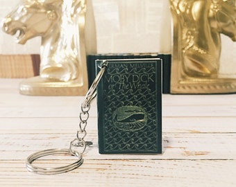 MOBY-DICK - mini book keychain - bookish gifts - Herman Melville - unique gifts