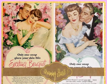 Vintage Soap Advertisements - Printable Romantic Ephemera for your Junk Journal, Gluebook, Scrapbook, Art Journal, Creative Collage Sheet
