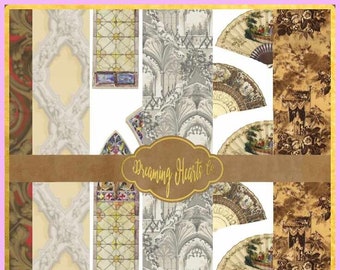 Printable Gothic Pattern Papers -Design Elements and Architecture to Add Gothic Charm to Your Junk Journal, Scrapbook, or Papercraft