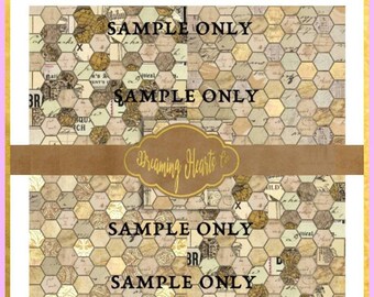 Vintage Patchwork Scrapbook Papers (Set of 5) for Your Scrapbook, Junk Journal, Collage, Gift Wrap, or Any Papercraft - Digital Printable