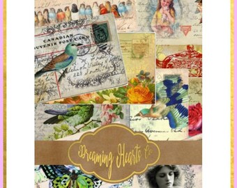 Digital Printable Vintage Postcards (Set of TEN) for your Junk Journal, Scrapbook, Art Journal, Handmade Card, or Any Papercraft Project