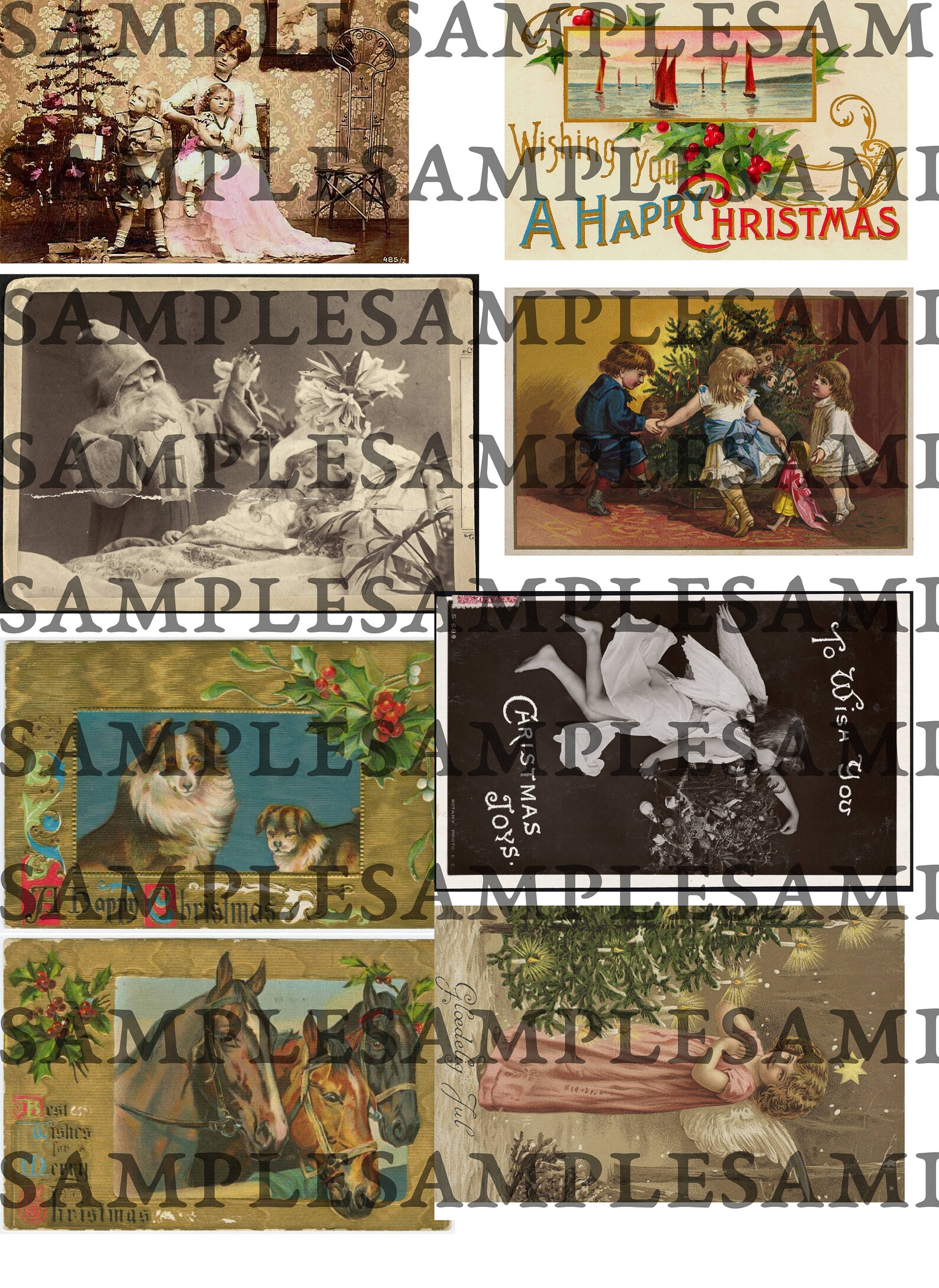 Vintage Christmas Ephemera JUMBO PACK With Postcards, Tags, Papers to