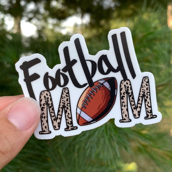 Football Mom Vinyl Sticker, Sports Pride, Football Fan, Laptop, Car, Water Bottle Decal