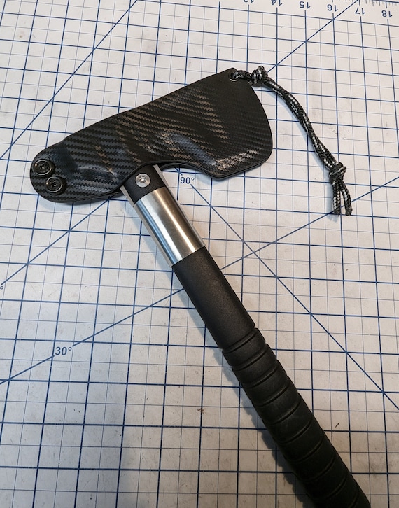 Fourreau Ceinture Pour Hache - Cuir Noir, Boucle De Ceinture, Fermeture