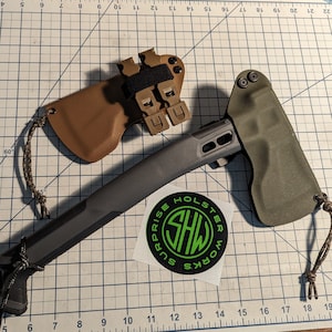 Gerber Bushcraft Hatchet Sheath Cover Holster Kydex - Various Colors - Quick Release - MOLLE Kydex Hatchet Sheath - Axe Not Included