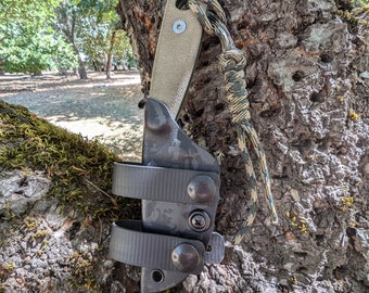 Funda para cuchillos ESEE Izula 1 o 2 con UltiClip y presillas suaves (cuchillo no incluido) - Kydex de 0,80