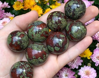 Crystal Sphere Dragon Stone Sacred Space Home Decor Crystal Ball Rare Dragon Stone Sphere Bastite Stone