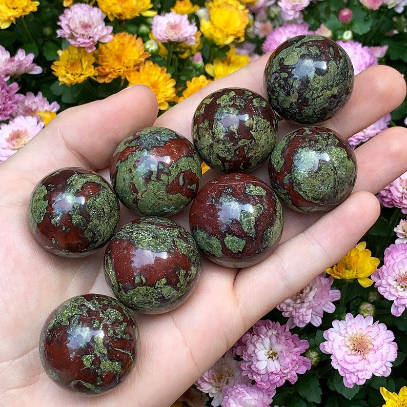 Crystal Sphere Dragon Stone Sacred Space Home Decor Crystal Ball Rare Dragon Stone Sphere Bastite Stone