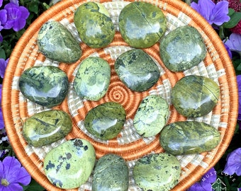 Serpentine Palm Stone | Green Stones | Meditation Stone | Healing Crystals and Stones | Spiritual Journeying and Kundalini