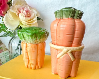 Stackable Carrots Salt and Pepper Shakers.