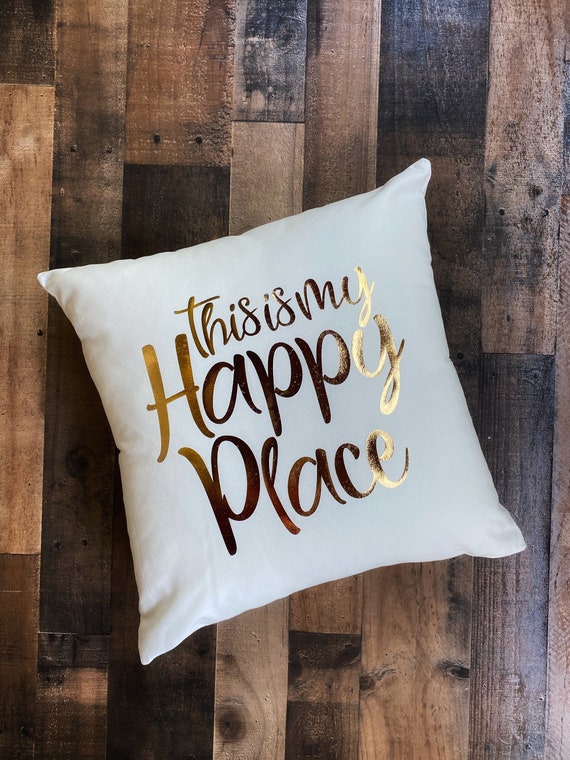 Home is my happy place pillow cheap