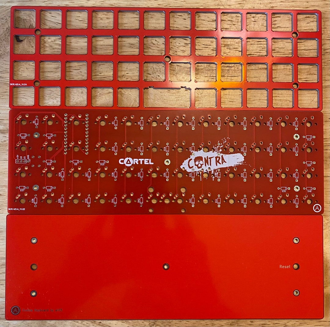 Contra Ortholinear Keyboard PCB and Plates Etsy