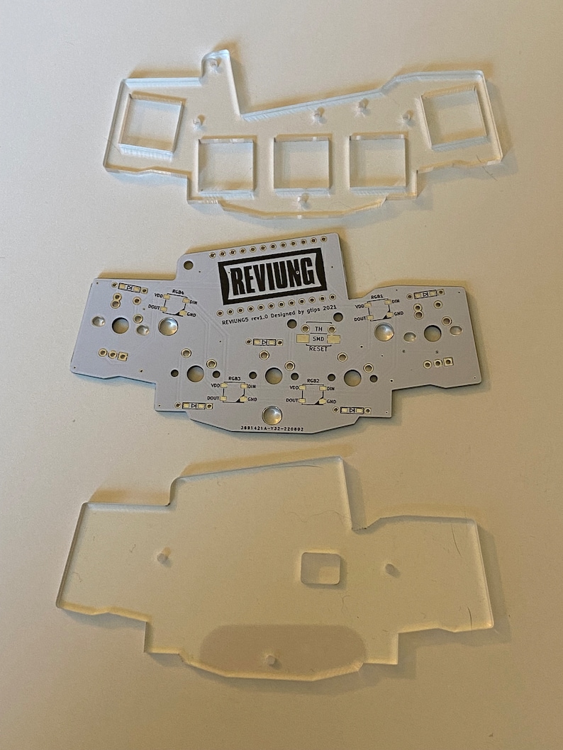 Reviung5 Macropad PCB and Plates image 1