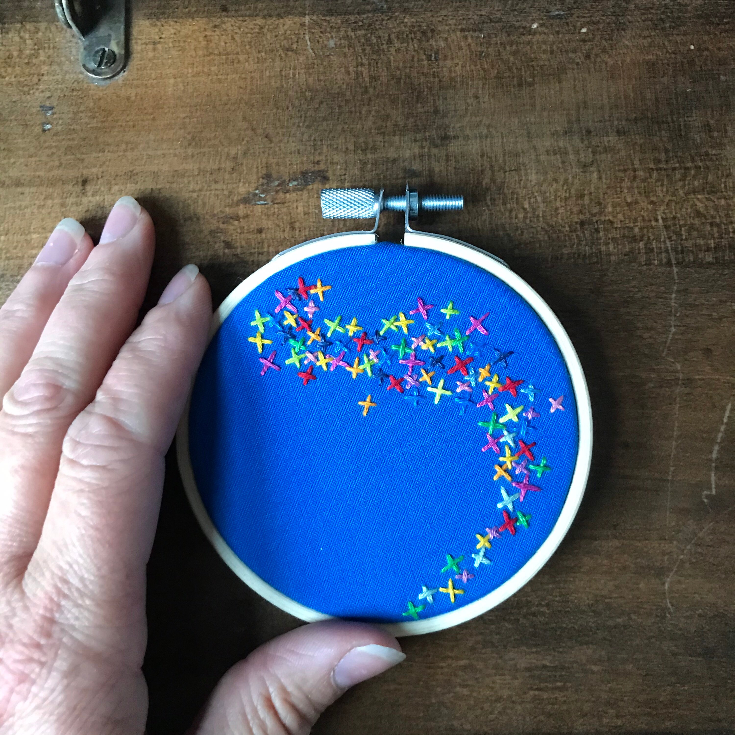 Embroidery Art / Home Decor / Office Art / Cubicle Art / Color Etsy