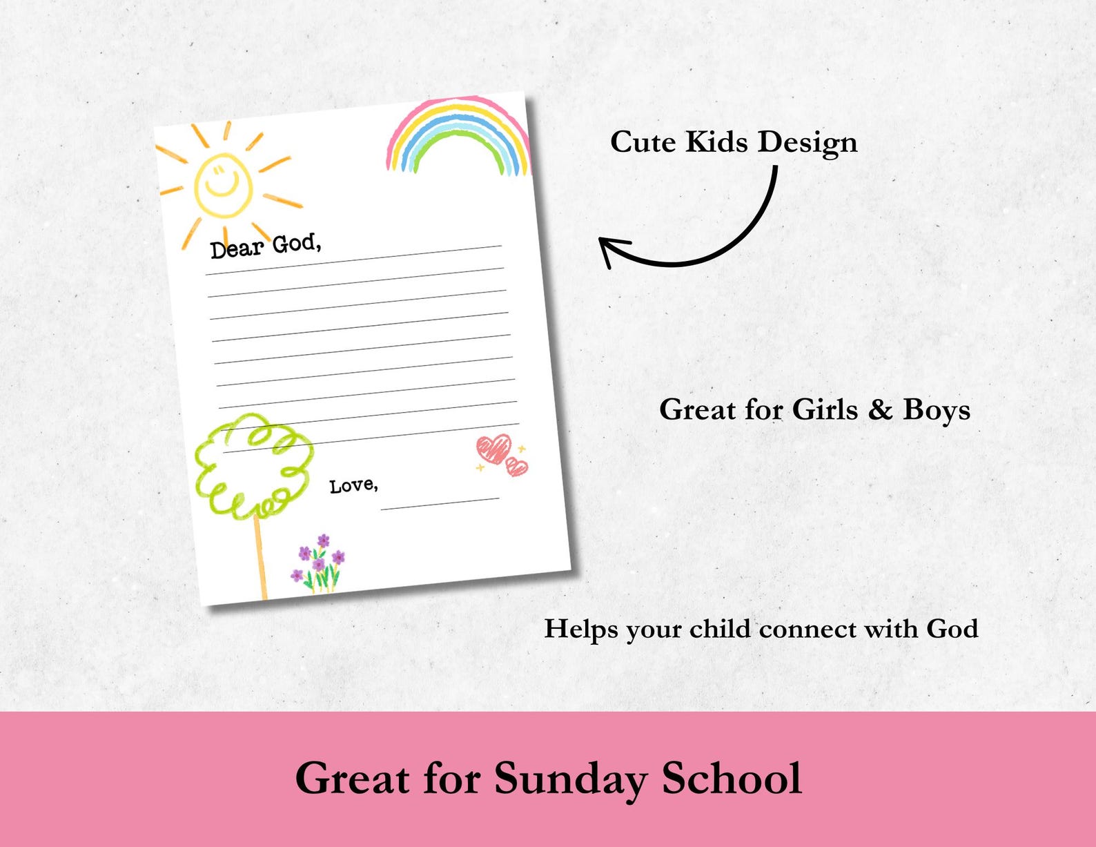 Printable Childrens Daily Prayer Journal, Kids Gratitude Journal ...