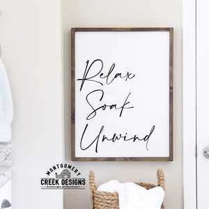 Salle de bain SVG, Relax Soak Unwind SVG, relax svg, Spa SVG, Master Bath Svg