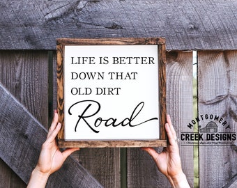 Old Dirt Road svg, archivos de corte de granja, svg de granja, cricut, silueta, png, dxf, archivos de corte, archivos de letreros de madera,