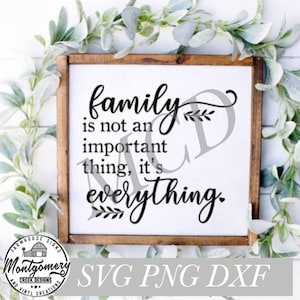La famiglia non è una cosa importante, è tutto, famiglia svg, svg cut file, farmhouse sign svg, silhouette, cricut files, family sign svg,