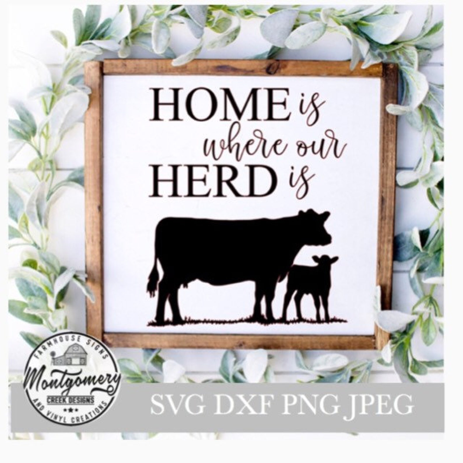 Farm SVG, Home is Where Our Herd is Svg, Cow Svg, Cattle Svg, Ranch Svg ...