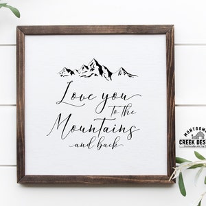 Te amo a las montañas y de vuelta SVG, amante de la naturaleza SVG,