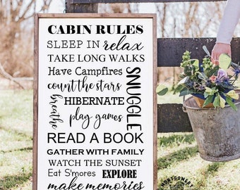 SVG files, Cabin Rules SVG, Camping SVG, Summer svg, Cabin rules sign, dxf file, png files, cabin life, lake life
